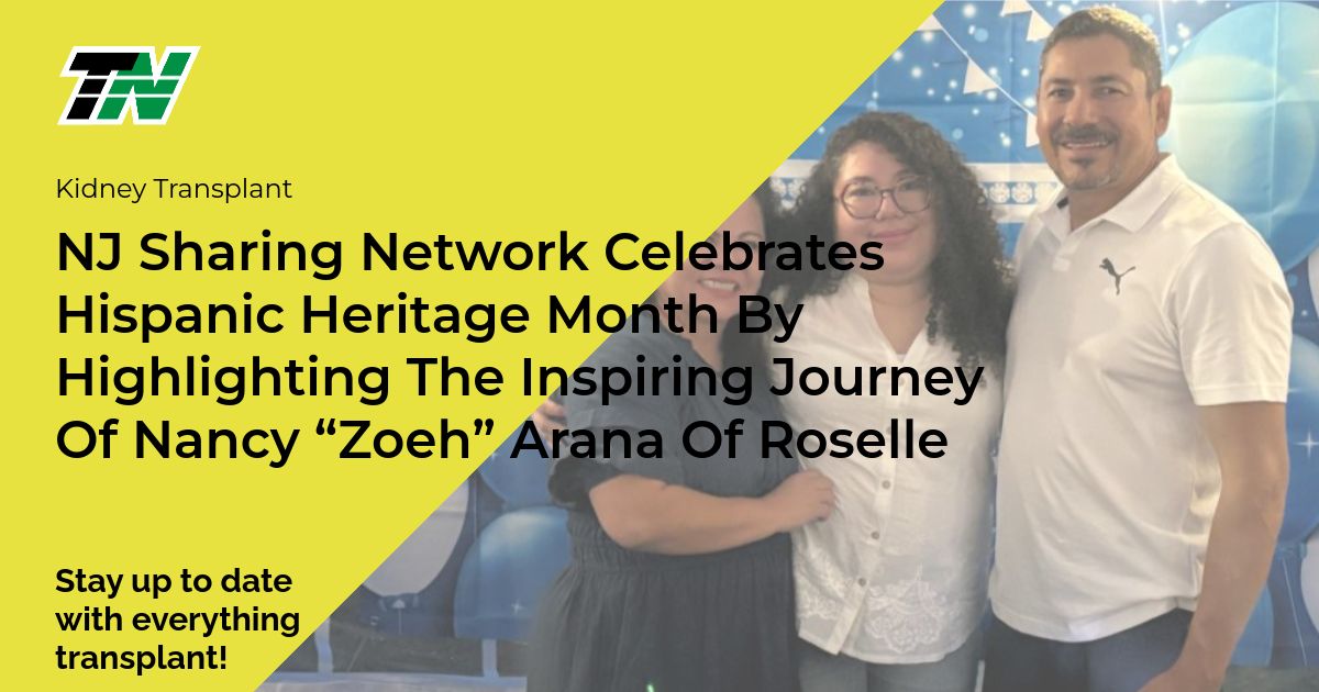 NJ Sharing Network Celebrates Hispanic Heritage Month by Highlighting the Inspiring Journey of Nancy “Zoeh” Arana of Roselle