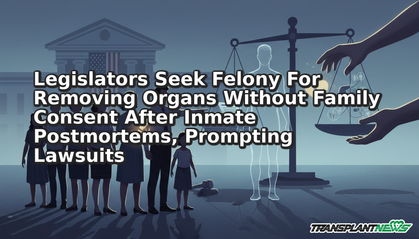 Legislators Seek Felony For Removing Organs Without Family Consent After Inmate Postmortems, Prompting Lawsuits