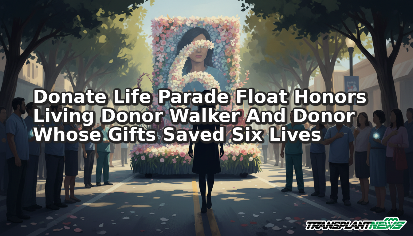 Donate Life Parade Float Honors Living Donor Walker And Donor Whose Gifts Saved Six Lives