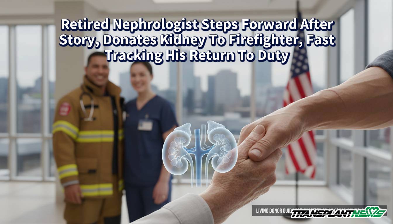 Retired Nephrologist Steps Forward After Story, Donates Kidney To Firefighter, Fast Tracking His Return To Duty