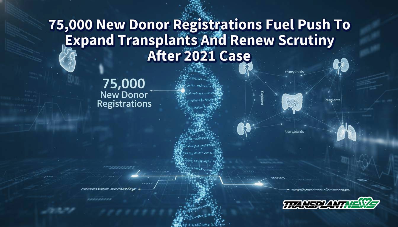 75,000 New Donor Registrations Fuel Push To Expand Transplants And Renew Scrutiny After 2021 Case