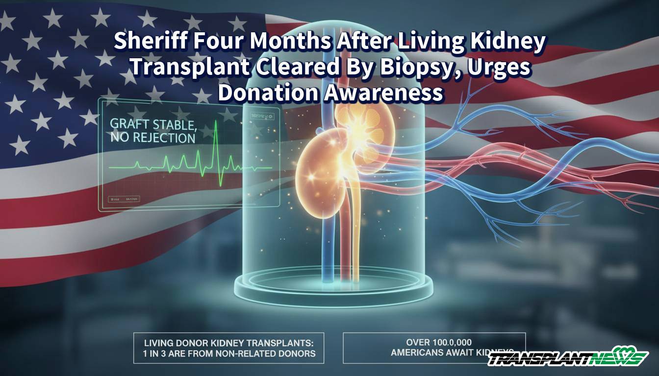 Sheriff Four Months After Living Kidney Transplant Cleared By Biopsy, Urges Donation Awareness