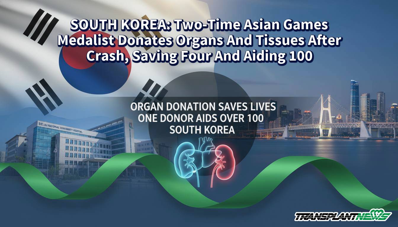 SOUTH KOREA: Two-Time Asian Games Medalist Donates Organs And Tissues After Crash, Saving Four And Aiding 100