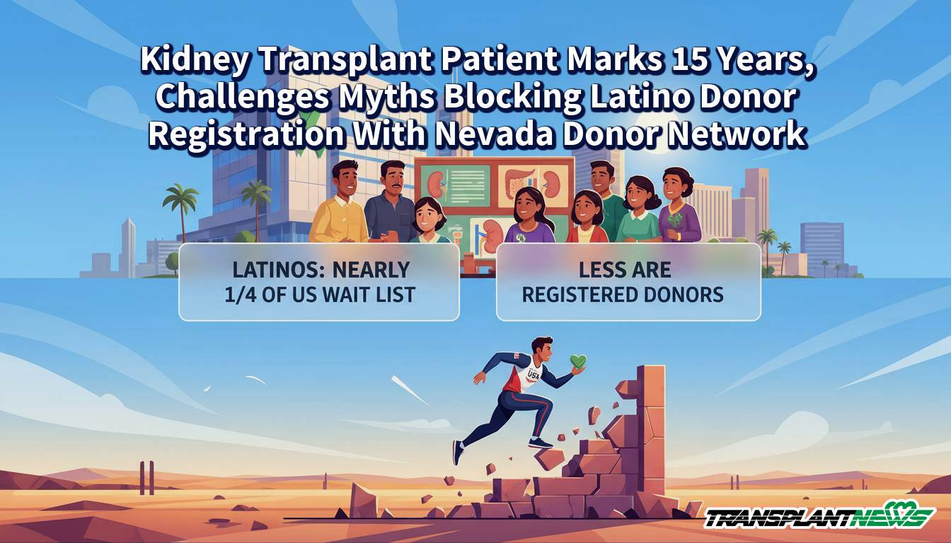 Kidney Transplant Patient Marks 15 Years, Challenges Myths Blocking Latino Donor Registration With Nevada Donor Network