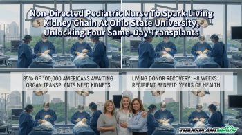 Non-Directed Pediatric Nurse To Spark Living Kidney Chain At Ohio State University, Unlocking Four Same-Day Transplants