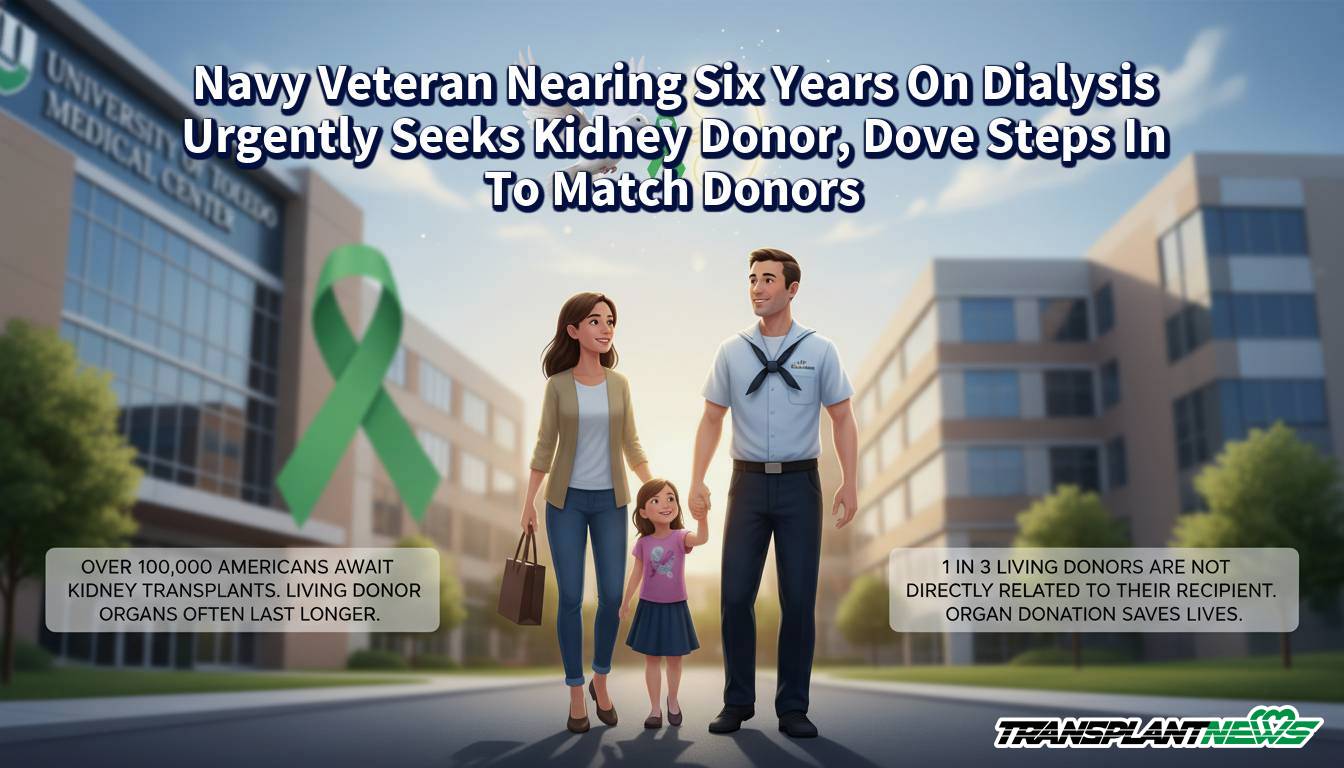 Navy Veteran Nearing Six Years On Dialysis Urgently Seeks Kidney Donor, Dove Steps In To Match Donors
