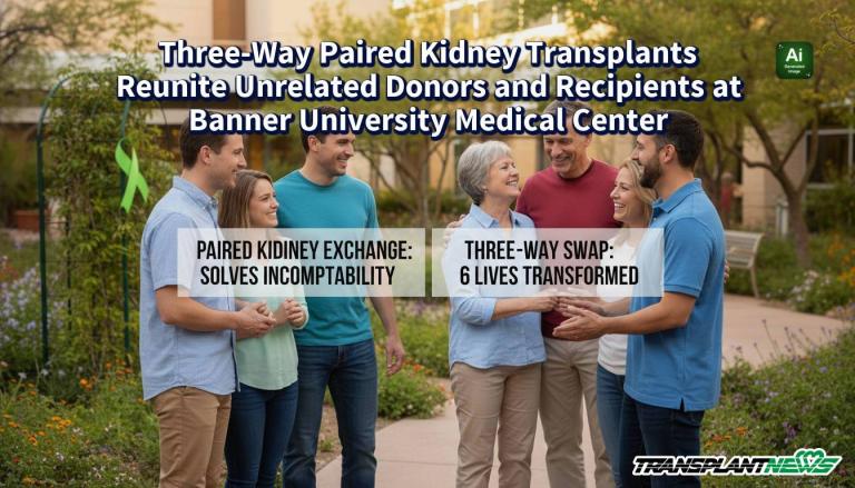 Three-Way Paired Kidney Transplants Reunite Unrelated Donors and Recipients at Banner University Medical Center