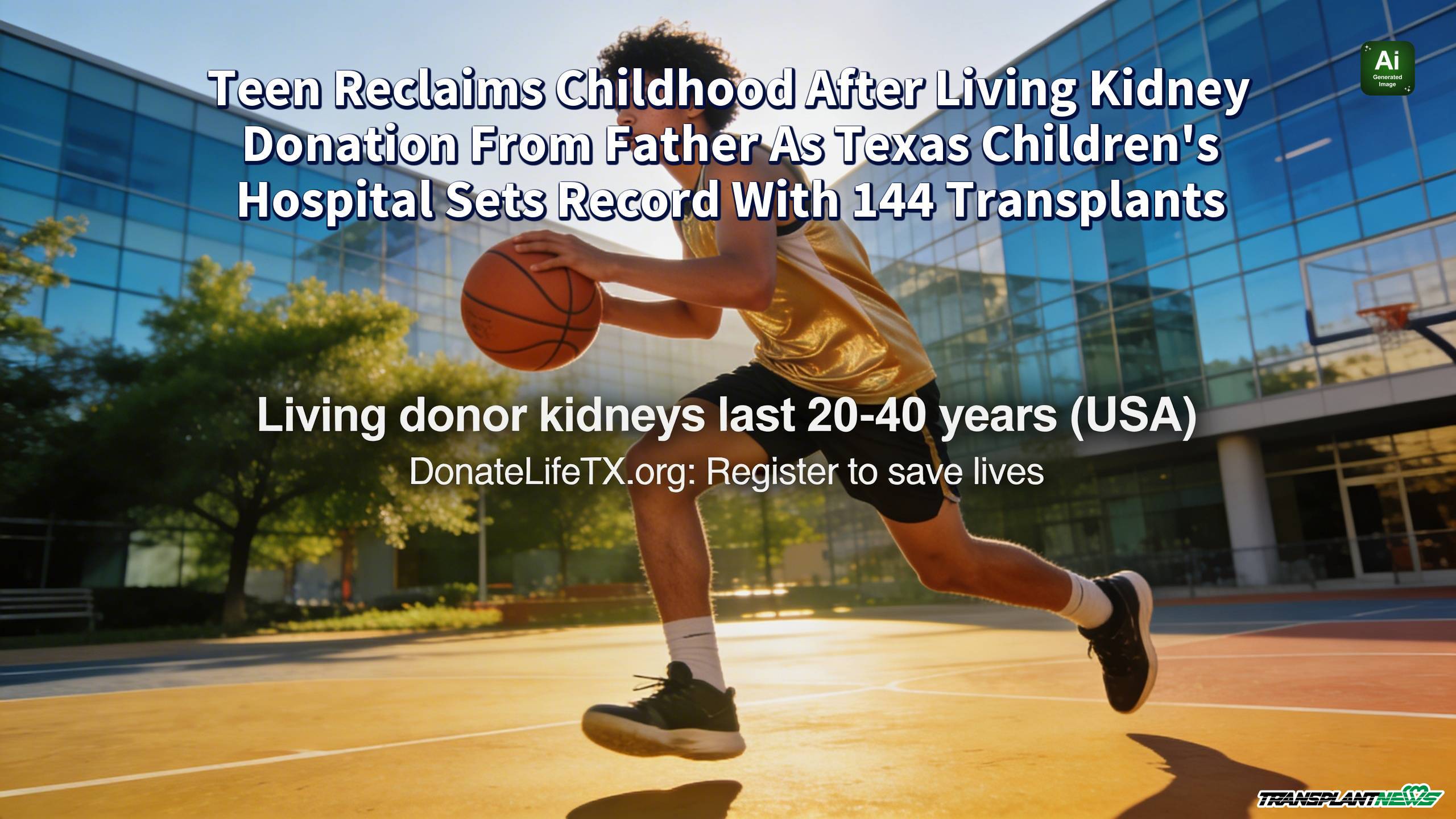 Teen Reclaims Childhood After Living Kidney Donation From Father As Texas Children's Hospital Sets Record With 144 Transplants