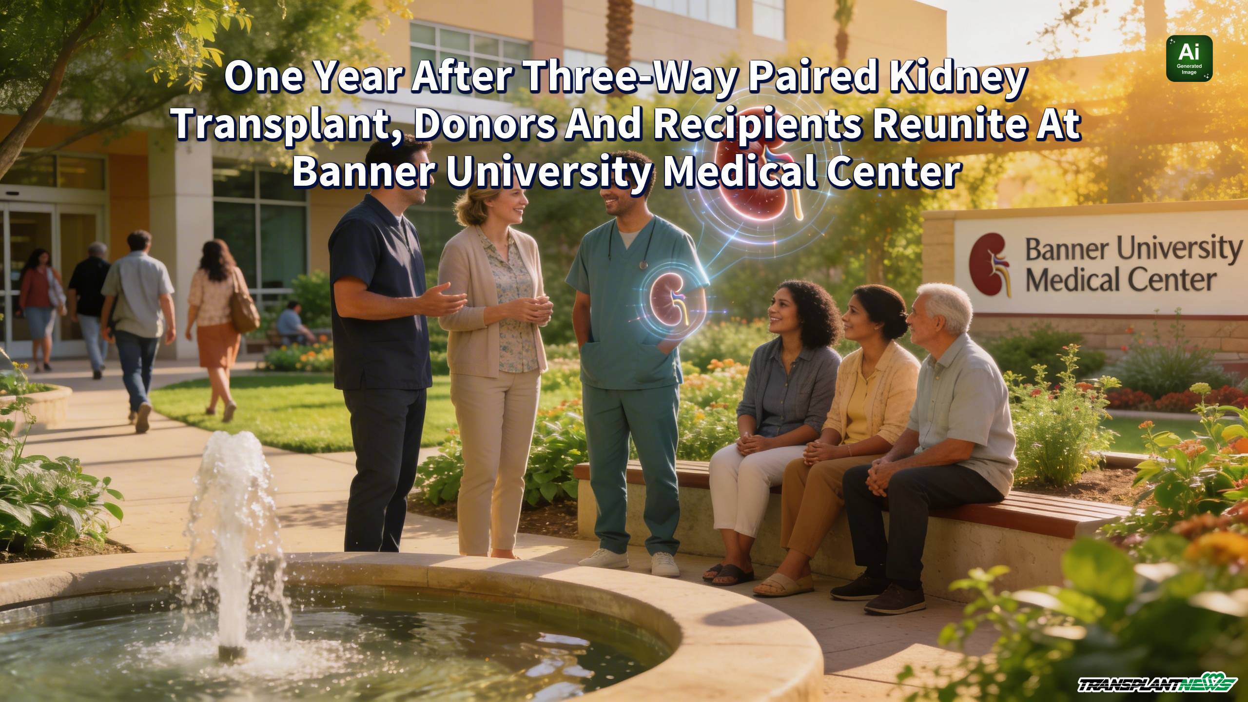 One Year After Three-Way Paired Kidney Transplant, Donors And Recipients Reunite At Banner University Medical Center