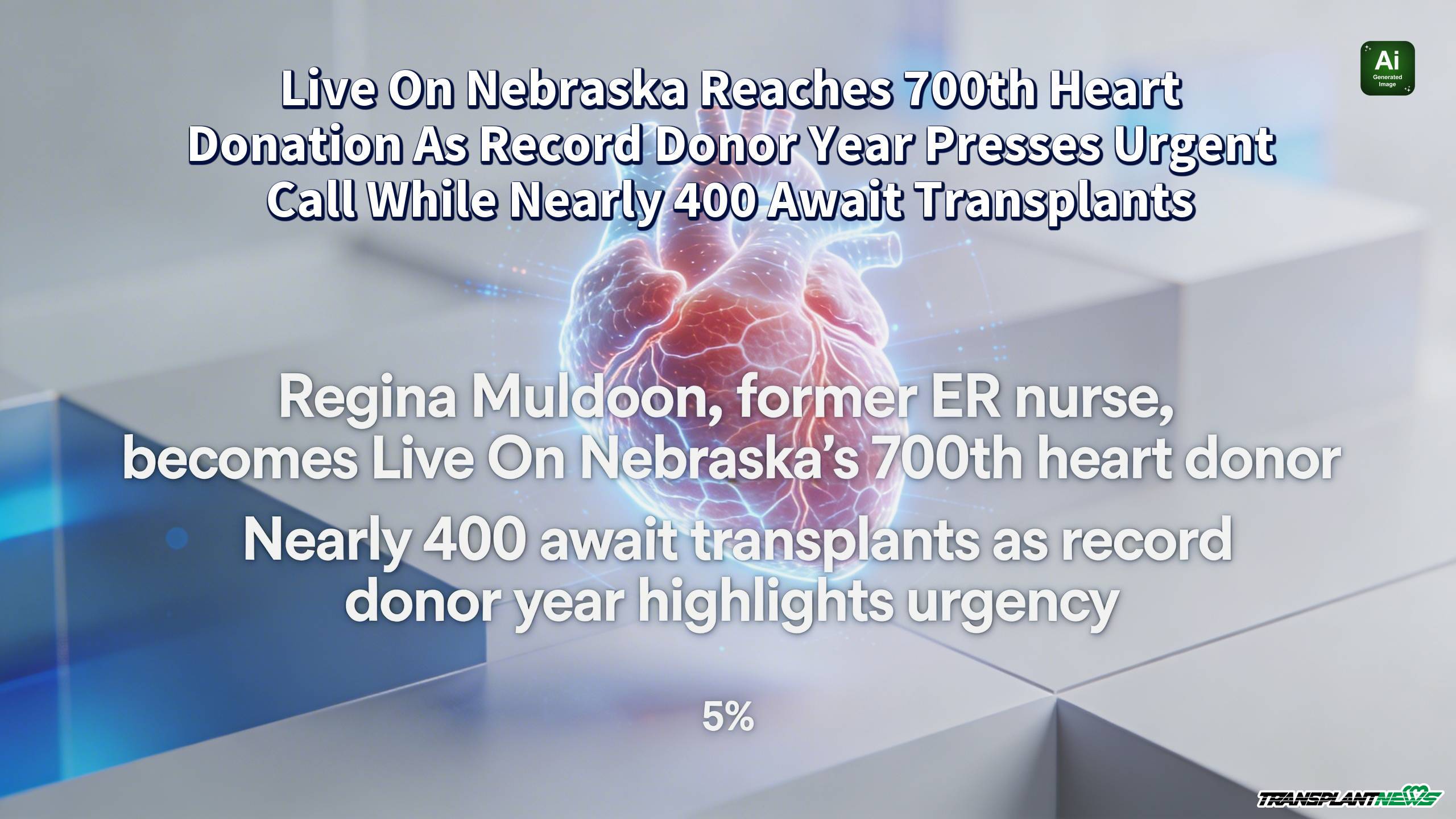 Live On Nebraska Reaches 700th Heart Donation As Record Donor Year Presses Urgent Call While Nearly 400 Await Transplants