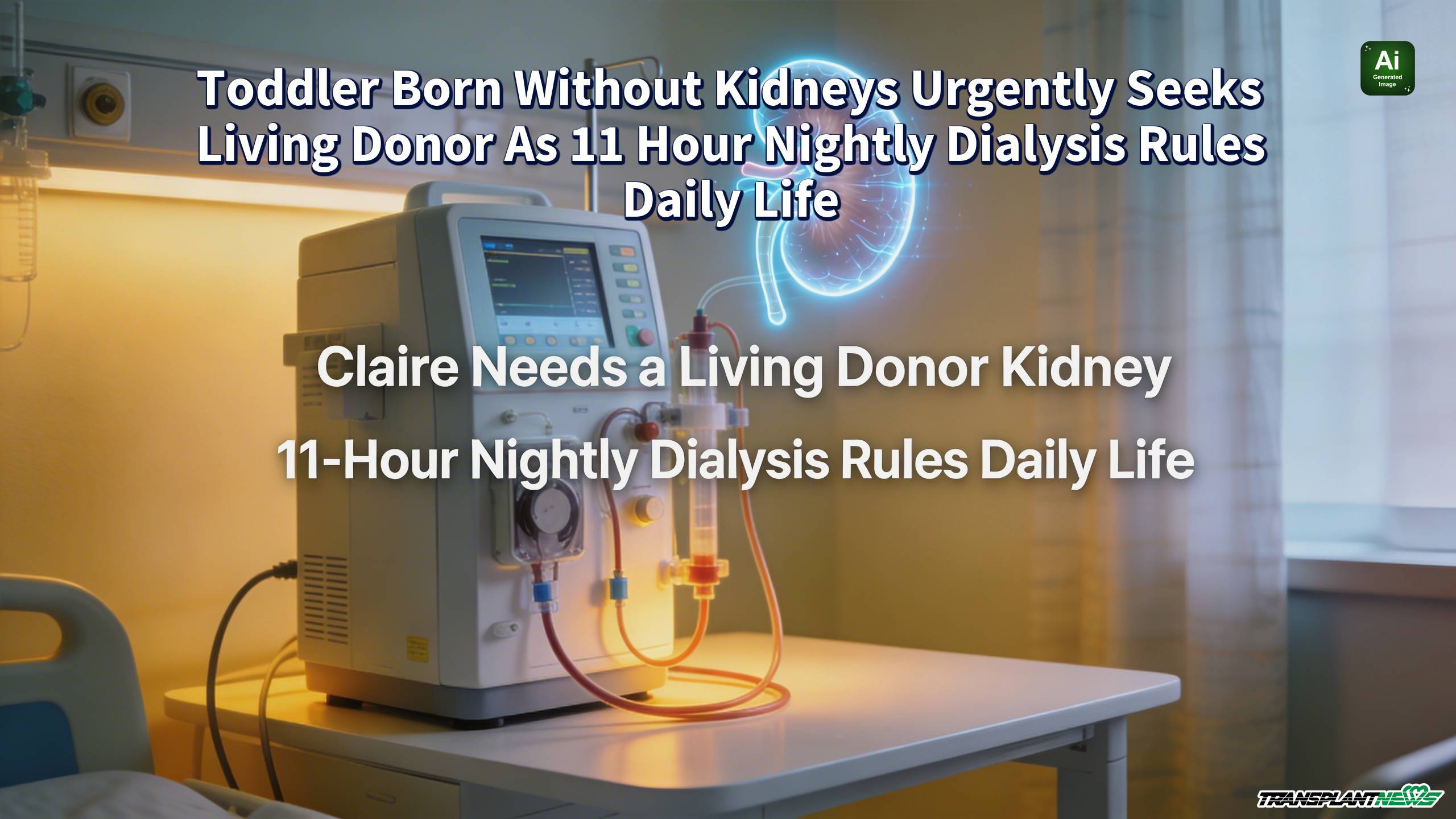 Toddler Born Without Kidneys Urgently Seeks Living Donor As 11 Hour Nightly Dialysis Rules Daily Life