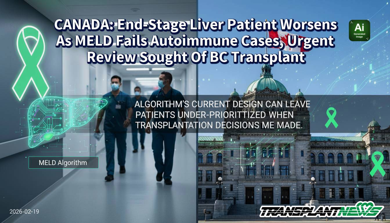 CANADA: End-Stage Liver Patient Worsens As MELD Fails Autoimmune Cases, Urgent Review Sought Of BC Transplant