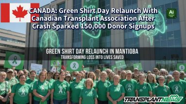 CANADA: Green Shirt Day Relaunch With Canadian Transplant Association After Crash Sparked 150,000 Donor Signups