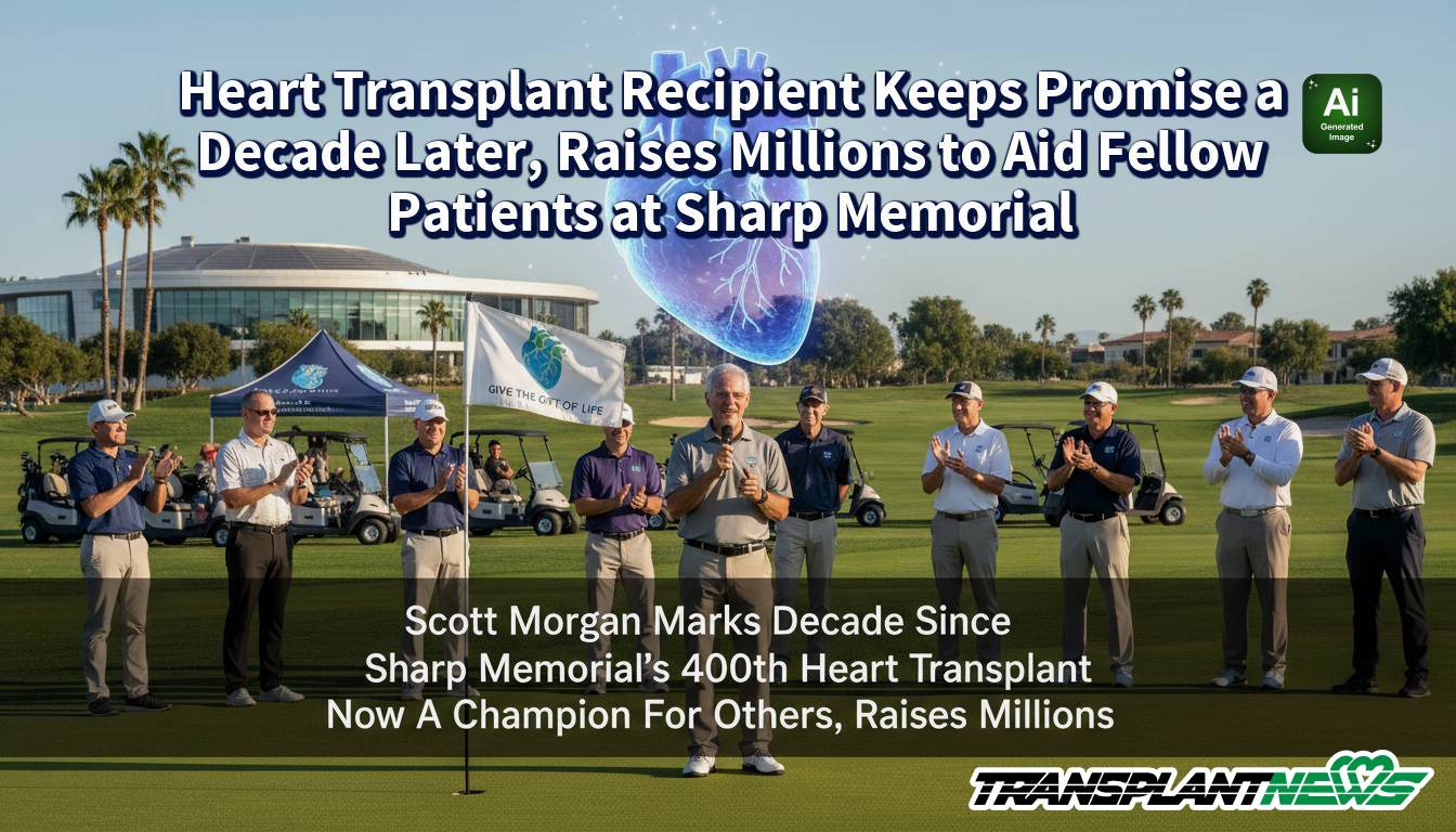 Heart Transplant Recipient Keeps Promise a Decade Later, Raises Millions to Aid Fellow Patients at Sharp Memorial
