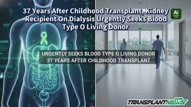37 Years After Childhood Transplant, Kidney Recipient On Dialysis Urgently Seeks Blood Type O Living Donor