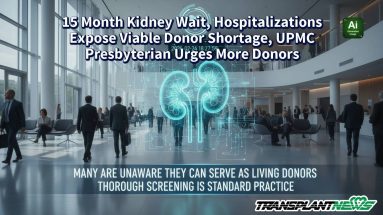 15 Month Kidney Wait, Hospitalizations Expose Viable Donor Shortage, UPMC Presbyterian Urges More Donors