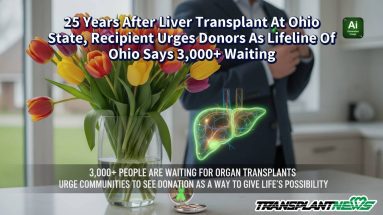 25 Years After Liver Transplant At Ohio State, Recipient Urges Donors As Lifeline Of Ohio Says 3,000+ Waiting