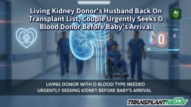 Living Kidney Donor’s Husband Back On Transplant List, Couple Urgently Seeks O Blood Donor Before Baby’s Arrival