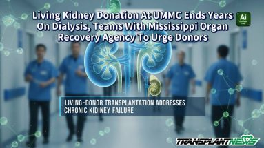 Living Kidney Donation At UMMC Ends Years On Dialysis, Teams With Mississippi Organ Recovery Agency To Urge Donors