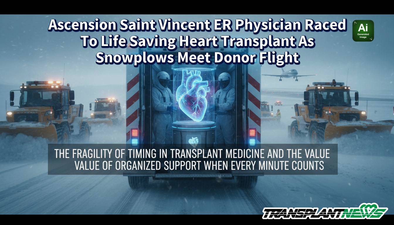 Ascension Saint Vincent ER Physician Raced To Life Saving Heart Transplant As Snowplows Meet Donor Flight