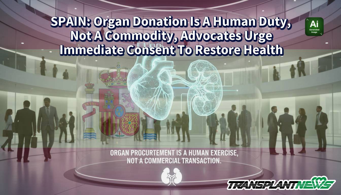 SPAIN: Organ Donation Is A Human Duty, Not A Commodity, Advocates Urge Immediate Consent To Restore Health
