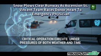 Snow Plows Clear Runway As Ascension St. Vincent Team Races Donor Heart To Emergency Physician