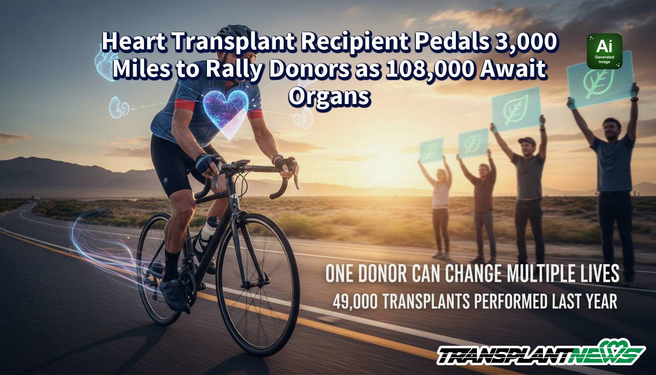 Heart Transplant Recipient Pedals 3,000 Miles to Rally Donors as 108,000 Await Organs