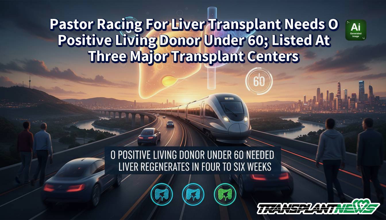 Pastor Racing For Liver Transplant Needs O Positive Living Donor Under 60; Listed At Three Major Transplant Centers