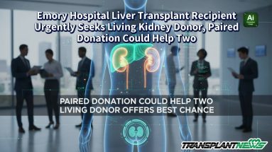 Emory Hospital Liver Transplant Recipient Urgently Seeks Living Kidney Donor, Paired Donation Could Help Two
