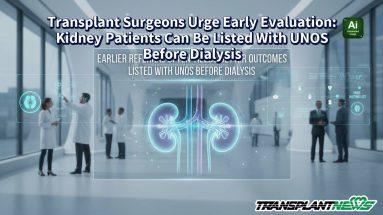 Transplant Surgeons Urge Early Evaluation: Kidney Patients Can Be Listed With UNOS Before Dialysis