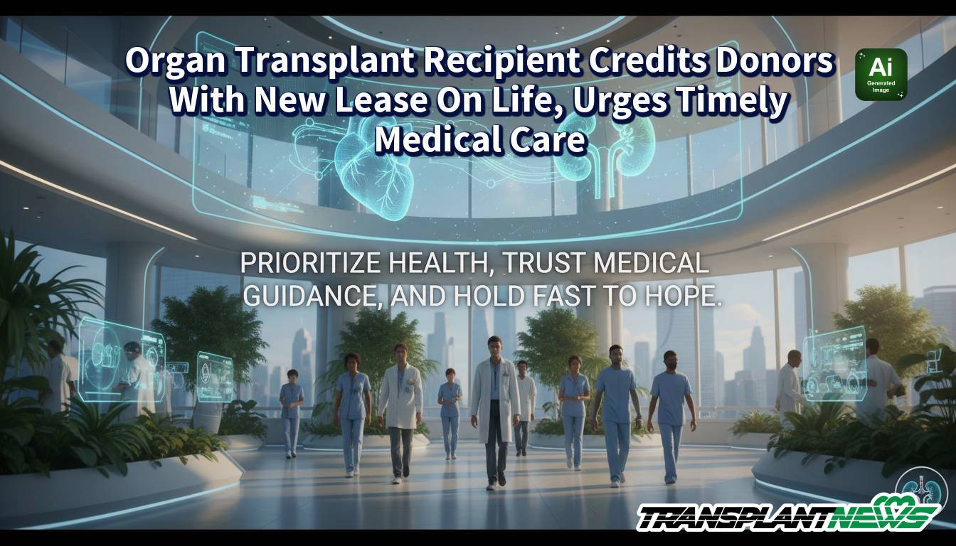 Organ Transplant Recipient Credits Donors With New Lease On Life, Urges Timely Medical Care