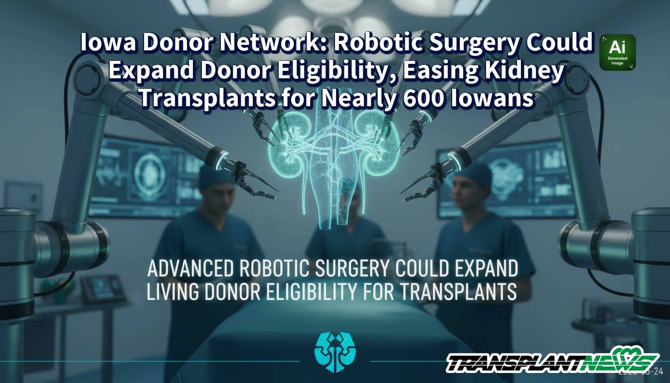 Iowa Donor Network: Robotic Surgery Could Expand Donor Eligibility, Easing Kidney Transplants for Nearly 600 Iowans