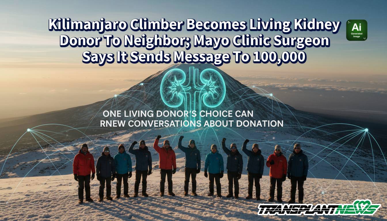 Kilimanjaro Climber Becomes Living Kidney Donor To Neighbor; Mayo Clinic Surgeon Says It Sends Message To 100,000