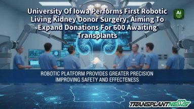 University Of Iowa Performs First Robotic Living Kidney Donor Surgery, Aiming To Expand Donations For 600 Awaiting Transplants