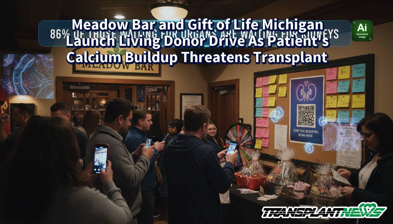 Meadow Bar and Gift of Life Michigan Launch Living Donor Drive As Patient’s Calcium Buildup Threatens Transplant