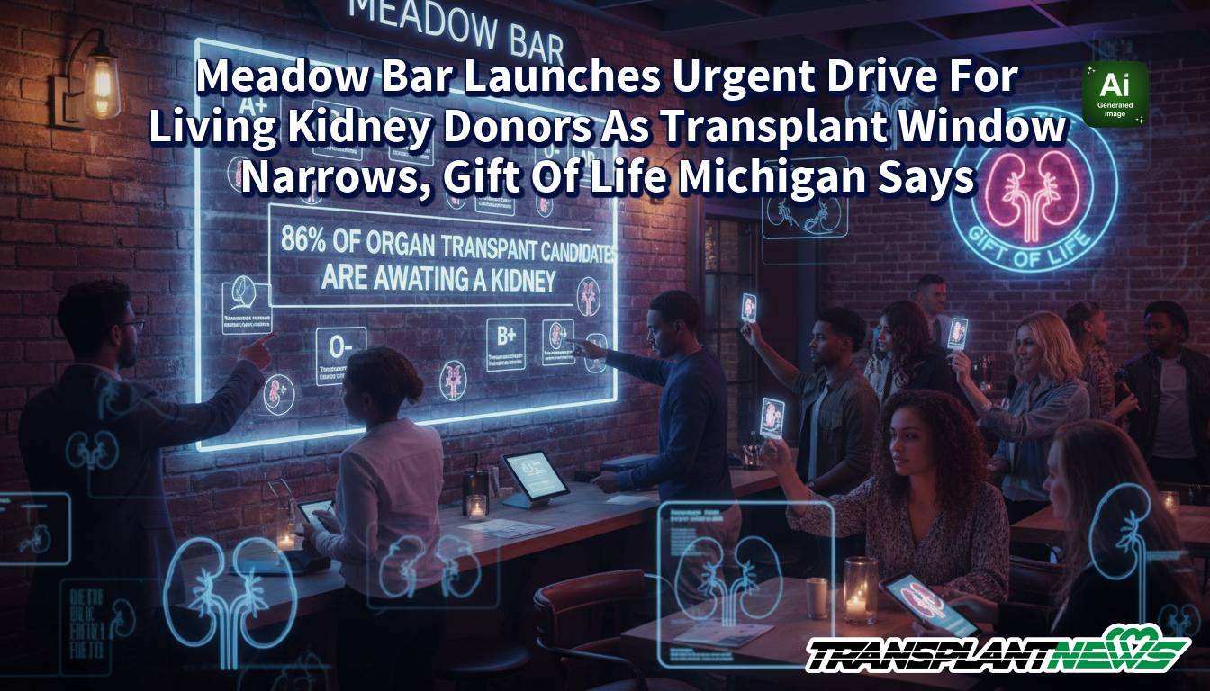Meadow Bar Launches Urgent Drive For Living Kidney Donors As Transplant Window Narrows, Gift Of Life Michigan Says