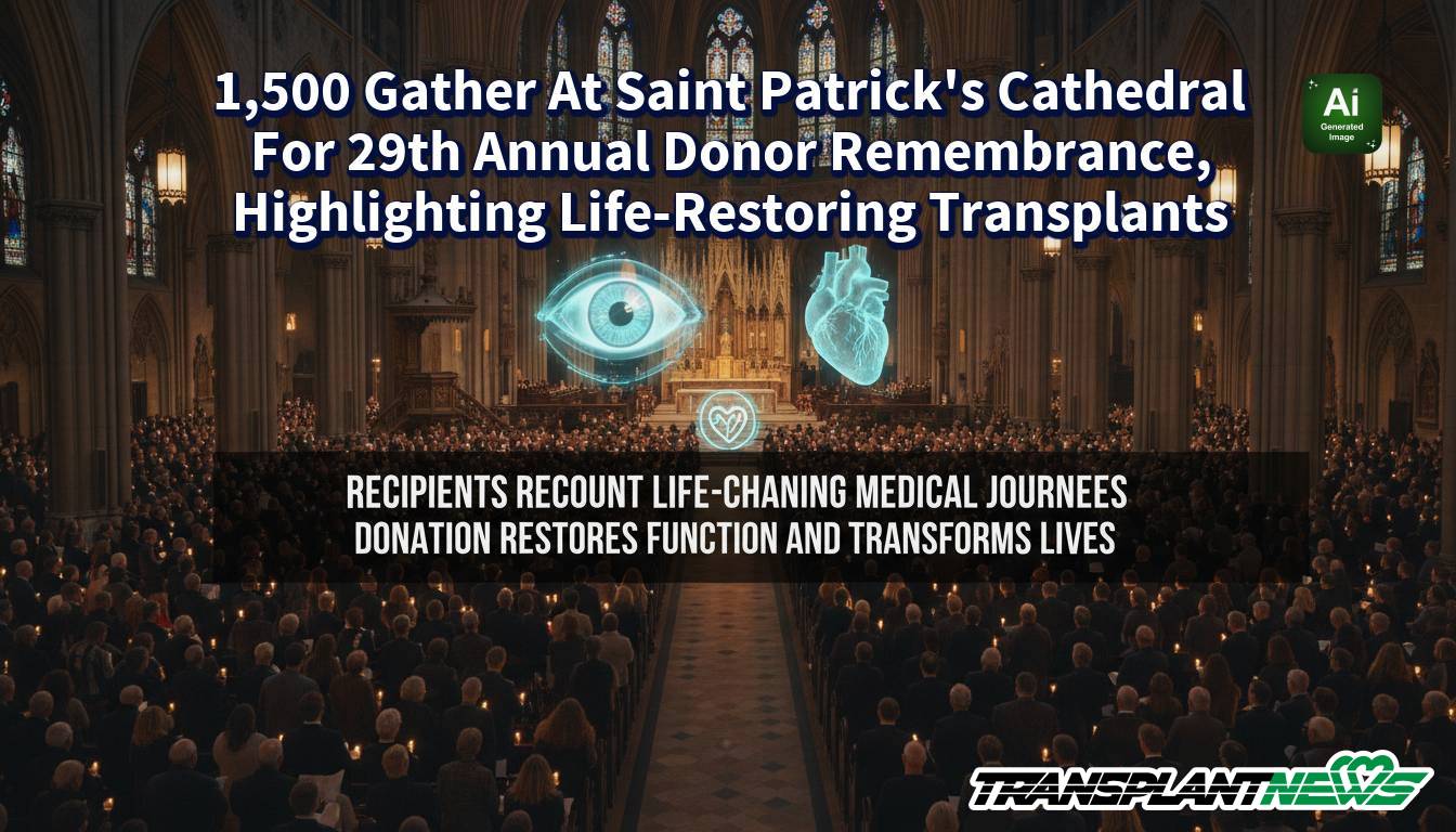 1,500 Gather At Saint Patrick’s Cathedral For 29th Annual Donor Remembrance, Highlighting Life-Restoring Transplants