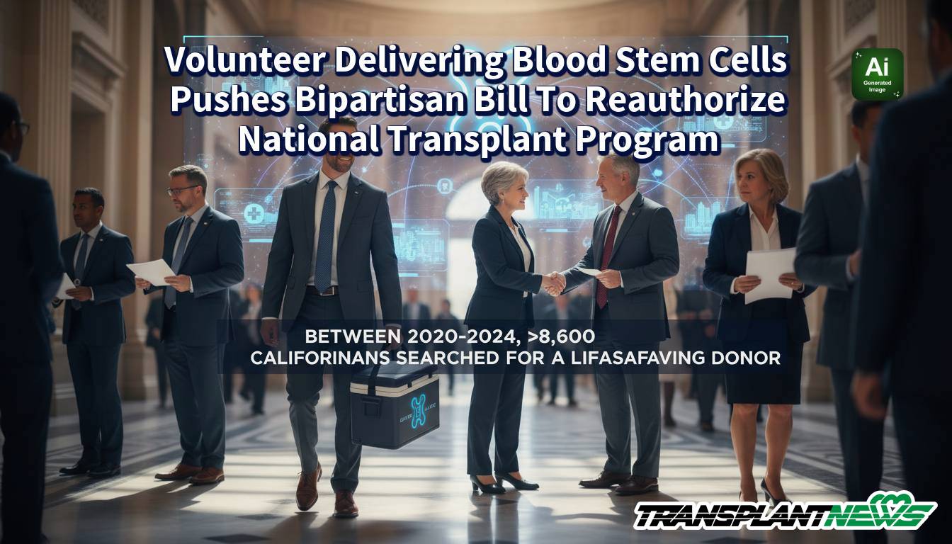 Volunteer Delivering Blood Stem Cells Pushes Bipartisan Bill To Reauthorize National Transplant Program