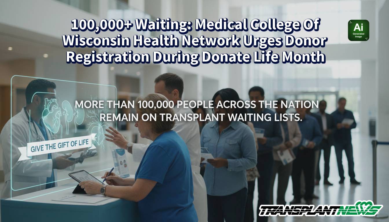 100,000+ Waiting: Medical College Of Wisconsin Health Network Urges Donor Registration During Donate Life Month