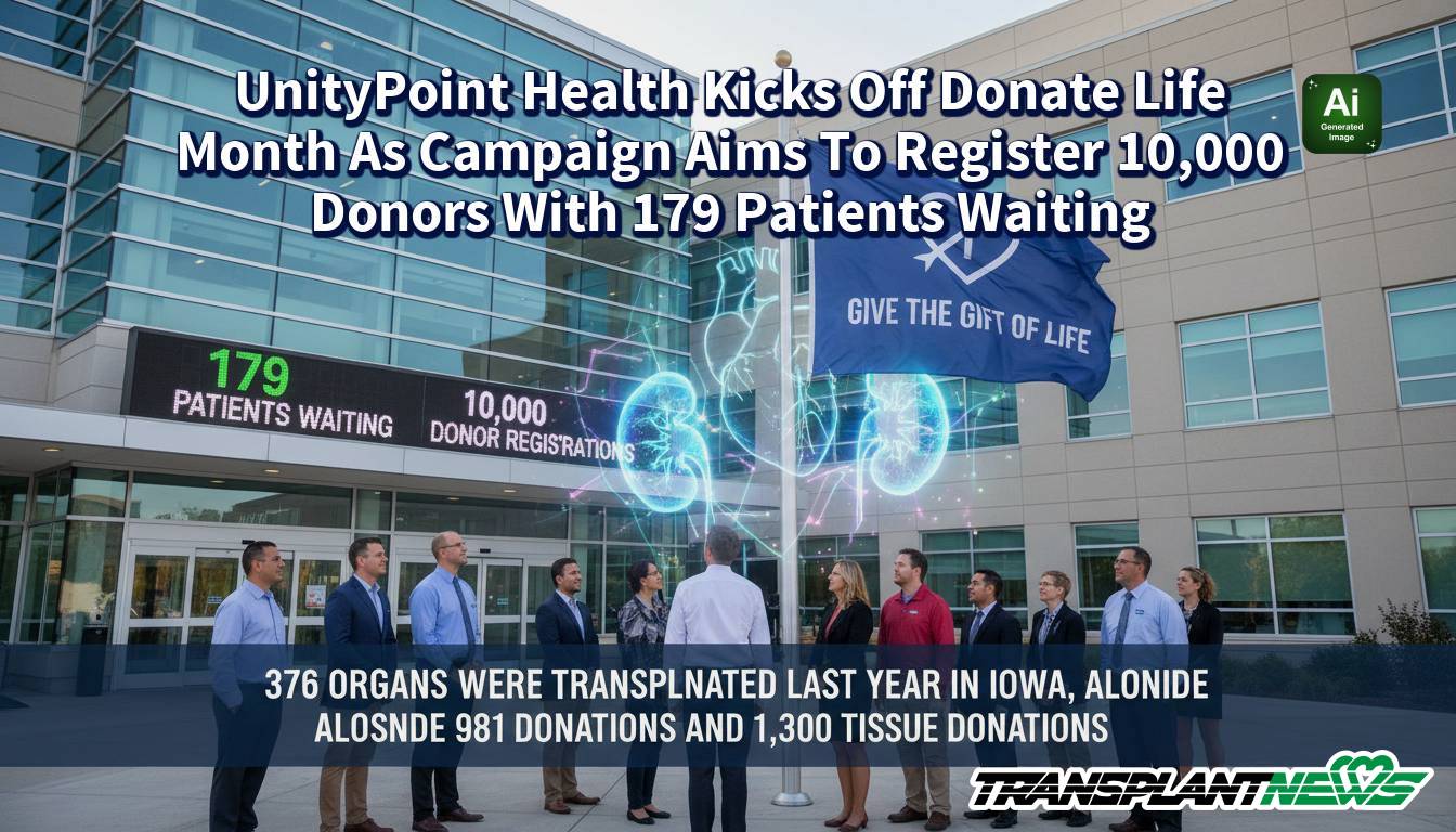 UnityPoint Health Kicks Off Donate Life Month As Campaign Aims To Register 10,000 Donors With 179 Patients Waiting