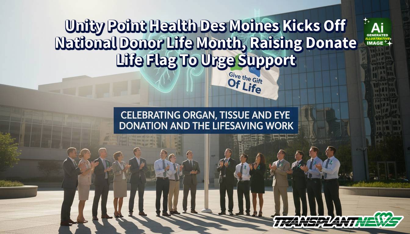 Unity Point Health Des Moines Kicks Off National Donor Life Month, Raising Donate Life Flag To Urge Support