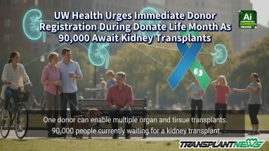 UW Health Urges Immediate Donor Registration During Donate Life Month As 90,000 Await Kidney Transplants