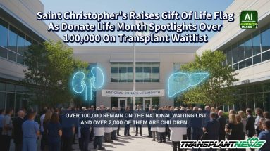 Saint Christopher’s Raises Gift Of Life Flag As Donate Life Month Spotlights Over 100,000 On Transplant Waitlist