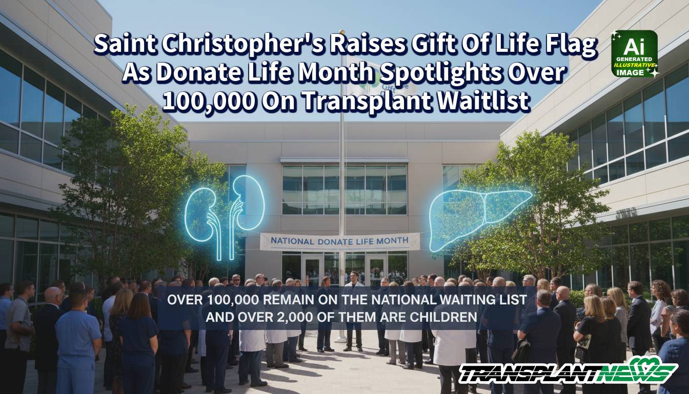 Saint Christopher’s Raises Gift Of Life Flag As Donate Life Month Spotlights Over 100,000 On Transplant Waitlist