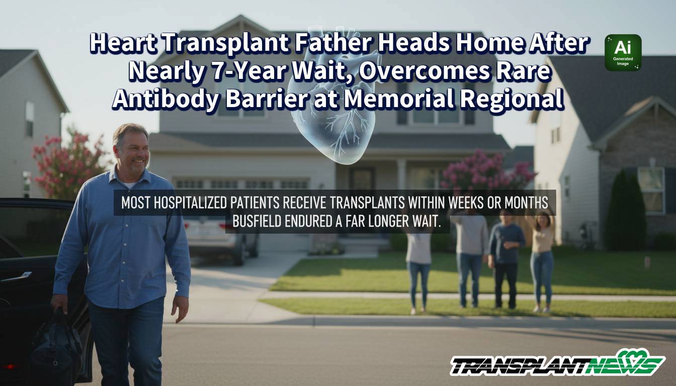 Heart Transplant Father Heads Home After Nearly 7-Year Wait, Overcomes Rare Antibody Barrier at Memorial Regional