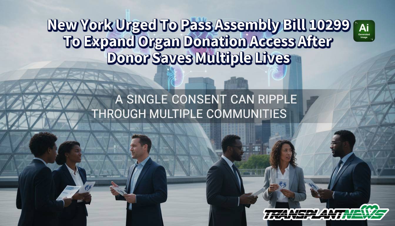 New York Urged To Pass Assembly Bill 10299 To Expand Organ Donation Access After Donor Saves Multiple Lives