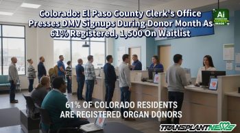 Colorado: El Paso County Clerk’s Office Presses DMV Signups During Donor Month As 61% Registered, 1,500 On Waitlist