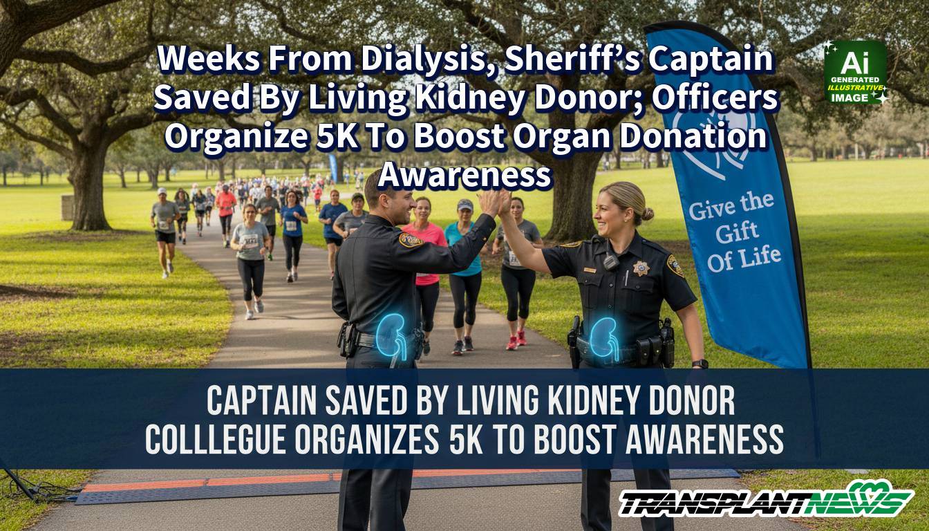 Weeks From Dialysis, Sheriff’s Captain Saved By Living Kidney Donor; Officers Organize 5K To Boost Organ Donation Awareness