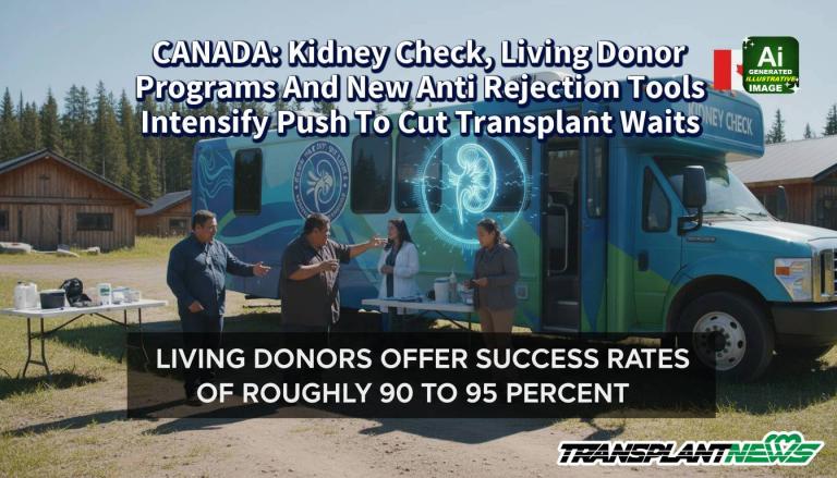 CANADA: Kidney Check, Living Donor Programs And New Anti Rejection Tools Intensify Push To Cut Transplant Waits