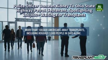 Police Officer Donates Kidney To Ohio State Highway Patrol Lieutenant, Spotlighting 100,000+ Waiting For Transplants